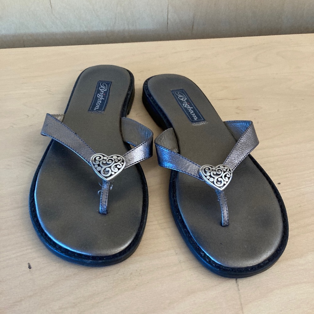 Brighton Metallic Womens Flip Flops Sandals